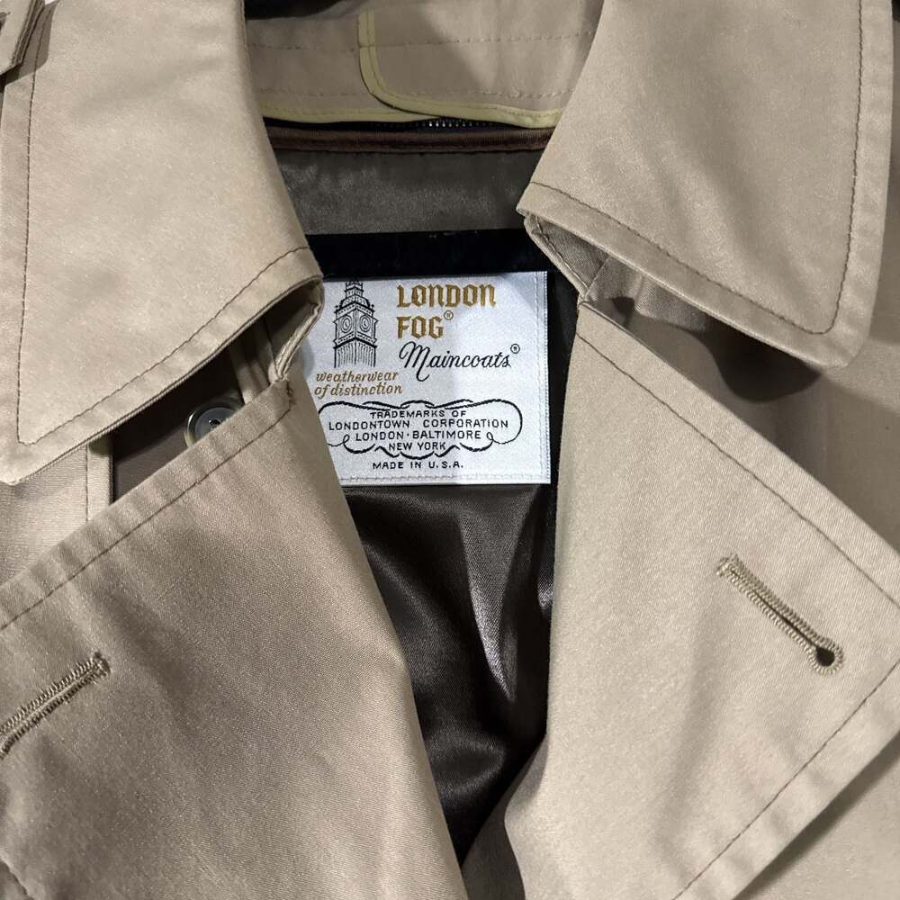 Vintage London Fog Mens Classic Trench Coat with Removable Liner - Picture 3 of 8